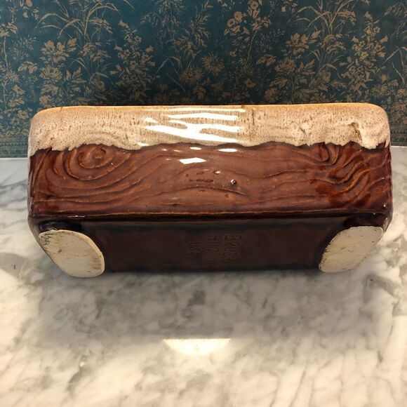 Brush McCoy USA Clay Pottery Faux Wood Finish Planter - Picture 2 of 4